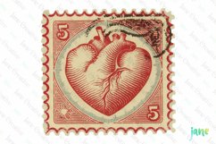 Valentine Post Stamps Sublimation Product Image 1