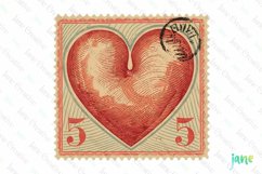 Valentine Post Stamps Sublimation Product Image 1