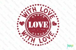 Valentine Post Stamps Sublimation Product Image 1