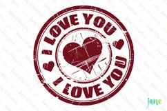 Valentine Post Stamps Sublimation Product Image 1