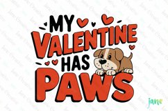 My Valentine Has Paws PNG Clipart Product Image 1