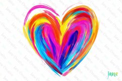 Valentines Day Heart Brushstroke Clipart Product Image 1