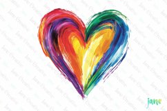 Valentines Day Heart Brushstroke Clipart Product Image 1