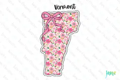 Vermont Floral Coquette PNG - 50 States Design Product Image 1