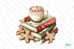 Vintage Book Christmas Sublimation PNG Product Image 1