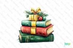 Vintage Book Christmas Sublimation PNG Product Image 1