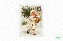 Vintage Christmas Postage Stamp Product Image 1