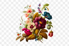 Vintage Flowers Watercolor Sublimation Clipart Product Image 6