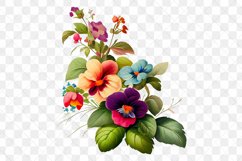 Vintage Flowers Watercolor Sublimation Clipart Product Image 8