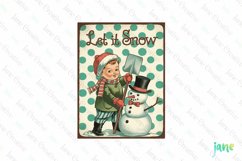 Vintage Kids At Christmas Clipart Product Image 1