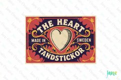 Vintage Valentine Label Sublimation Product Image 1