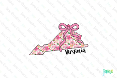 Virginia Floral Coquette PNG - 50 States Design Product Image 1