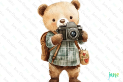 Bear Watercolor Cute Animals Photographer Product Image 1