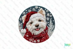 Embroidered Christmas West Highland White Terrier Dog Product Image 1