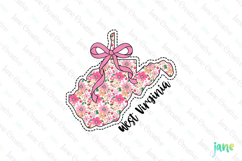West Virginia Floral Coquette PNG - 50 States Design Product Image 1