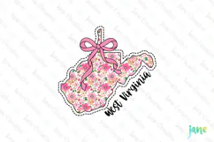 West Virginia Floral Coquette PNG - 50 States Design Product Image 1