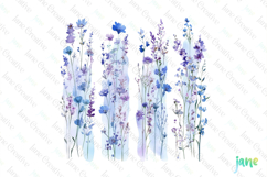 Wildflowers Brushstroke Clipart Product Image 1