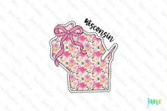 Wisconsin Floral Coquette PNG - 50 States Design Product Image 1