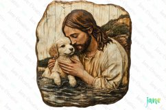 Wooden Board Jesus Christ’s Clipart Product Image 1