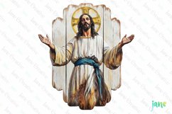 Wooden Board Jesus Christ’s Clipart Product Image 1