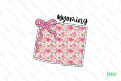 Wyoming Floral Coquette PNG - 50 States Design Product Image 1