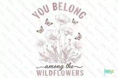 You Belong Among The Wildflowers Vintage Flower Clipart Product Image 1
