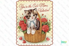 You&#039;re The Cat&#039;s Meow Valentine Illustration Card Product Image 1