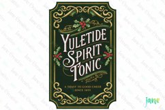 Yuletide Spirit Tonic Label Sublimation Product Image 1