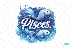 Pisces Zodiac Bundle Clipart Sublimation Product Image 1