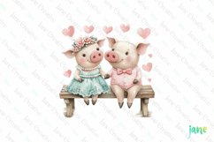 Valentine Animals Sublimation Clipart Product Image 1