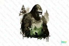 Double Exposure Woodland Gorilla Clipart Product Image 1