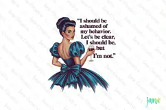 Funny Pin-up Girl Quotes PNG Clipart Product Image 1