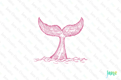 Coquette Coastal Whale Tail Clipart Product Image 1