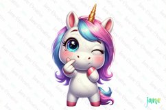 Finger Heart Unicorn Clipart Product Image 1