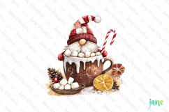 Gnome Coffee Cup Watercolor Clipart Product Image 1