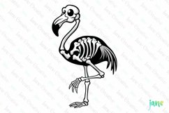 Skeleton Flamingo Sublimation Clipart Product Image 1