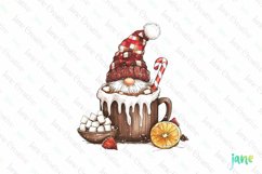 Gnome Coffee Cup Watercolor Clipart Product Image 1