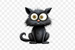 Funny Black Cat Sublimation Clipart Product Image 2