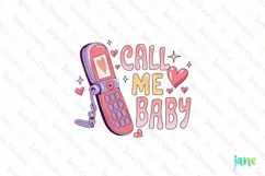 Call Me Baby Valentine PNG Clipart Product Image 1