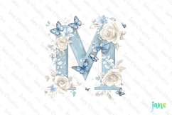 Watercolor Floral Butterflies Letter L Product Image 1