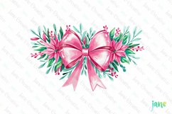 Pastel Preppy Christmas Garland Clipart Product Image 1