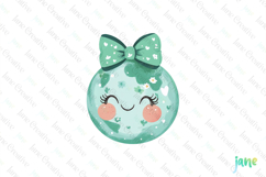 Cute Earth Clipart Sublimation Product Image 1