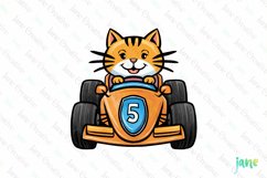 Cute Racing Animals Sublimation Clipart Product Image 1