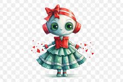 Cute Christmas Robot Sublimation Clipart Product Image 2