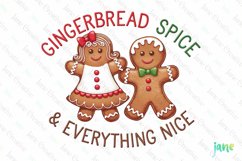 Gingerbread Spice And Everything Nice Sublimation PNG Product Image 1