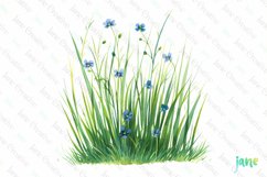 Green Grass And Flowers Clipart Product Image 1