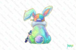 Brushstroke Easter Bunny Coquette Clipart Product Image 1