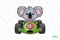Cute Racing Animals Sublimation Clipart Product Image 1