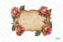 Vintage Valentine Label Sublimation Clipart Product Image 1