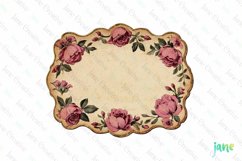 Vintage Valentine Label Sublimation Clipart Product Image 1